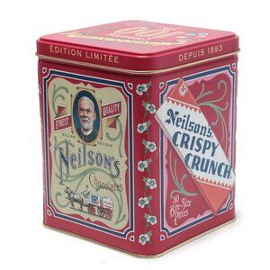 Vintage Neilson Crispy Crunch100 Years Tin Limited Edition Red 90s Retro Decor